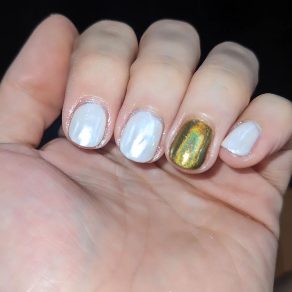 Hairs Where its At - Pearlescent nail powder with gel coating - Hair Salons Near Me - Exeter, Pennsylvania Hairs Where its At - Pearlescent nail powder with gel coating - Hair Salons Near Me - Exeter, Pennsylvania