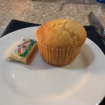 Blue Point Provision - Warm corn muffin brought to us as soon as we were seated ! - Seafood Near Me - Cambridge, Maryland