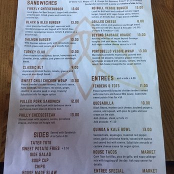 Firefly - Menu - Bars Near Me - Charlottesville, Virginia Firefly - Menu - Bars Near Me - Charlottesville, Virginia