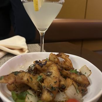 Aditi Indian Dining - Salt and Pepper Fish, lemon drop martini. - Indian Near Me - Alexandria, Virginia