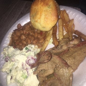 Cali BBQ - Tri tip plate to go  they forgot to give me BBQ sauce on side :/ (I asked over the phone) - Barbeque Near Me - Spring Valley, California