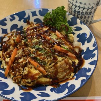 Sushi Kaya - Overhead shot of my Katsudon. Breaded pork cutlet was good. - Sushi Bars Near Me - Morton Grove, Illinois