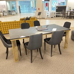 Your Furniture Place - Polished surfaces, gold trim accents, and velvety upholsteries are on trendy display throughout each collection.