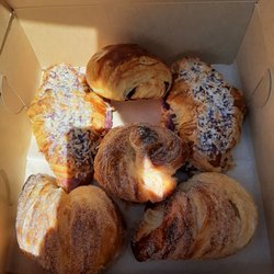 Ube Crossiants, Chocolate Crossiant, And Cruffins