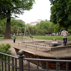 Boxhagener Platz - Boxhagener Platz von Gärtnerstraße aus
