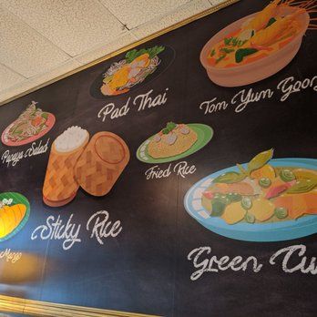Sticky Rice - Fun mural on the back wall of the dining area. - Thai Near Me - Lewes, Delaware