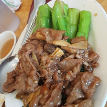 Lobster King - Mongolian beef with choi sum - Seafood Near Me - Honolulu, Hawaii