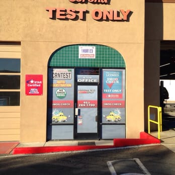 Corona Test Only - Smog Check Stations Near Me - Corona, California