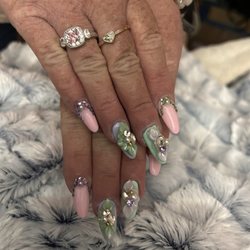 Jaded Salon and Boutique - My 3-D nails so fun for Easter.