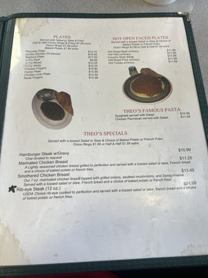 Menu photo 1 Theo's Family Restaurant Greer, SC Menu photo 1 Theo's Family Restaurant Greer, SC