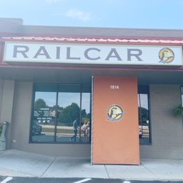 Exterior outside entrance of Railcar Modern American Kitchen - Outside the front. - Omaha, Nebraska Exterior outside entrance of Railcar Modern American Kitchen - Outside the front. - Omaha, Nebraska