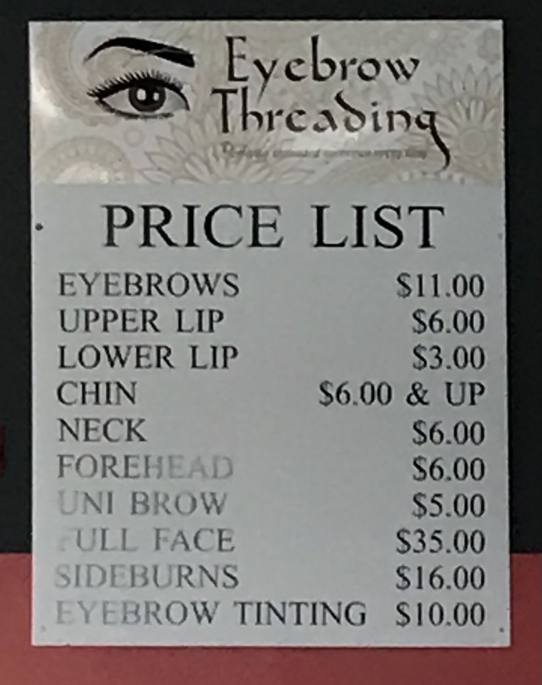 SID’S EYEBROW THREADING Updated August 2024 1054 N Ballas Rd, Des Peres, Missouri Eyebrow