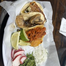 Champinones/Hongos  Rajas con Queso Tacos