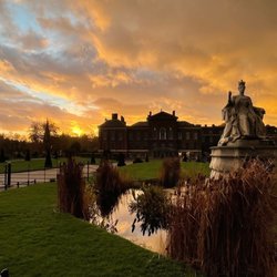 Hyde Park - Kensington Palace at sunset