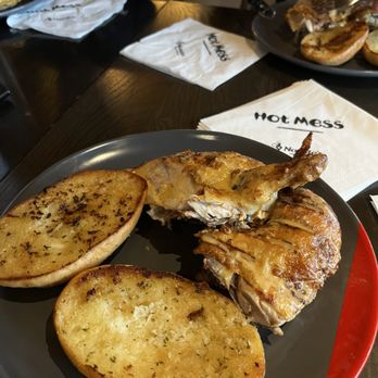 Nando's Peri-Peri - Medium Half chicken with garlic bread - Chicken Shop Near Me - OakPark, Illinois