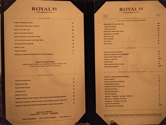 Menu photo 7 Royal 35 Steakhouse New York, NY Menu photo 7 Royal 35 Steakhouse New York, NY