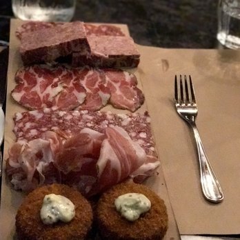 Chi Spacca - Affettati Misti, I was blow away by that deep fried delight on the end. Didn't know what it was till after, no regrets! - Italian Near Me - Los Angeles, California