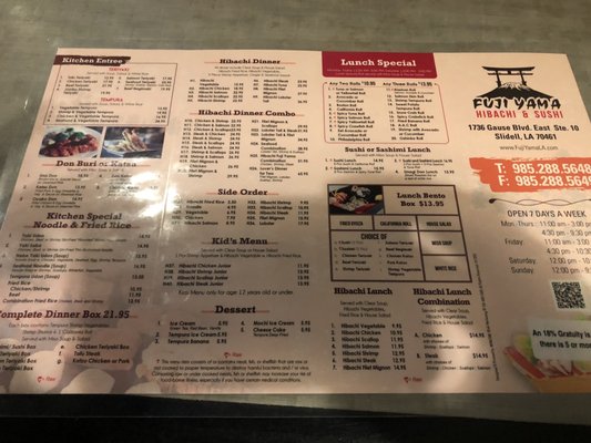 Menu photo 4 Fuji Yama Slidell, LA