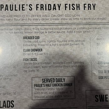 Paulie's Pub and Eatery - Menu - Pubs Near Me - West Allis, Wisconsin