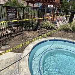 Dye Pool Company - We removed a portion of the deck to repair the plumbing leaks.