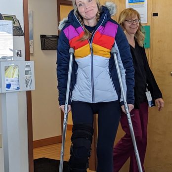 Copper Mountain - Photo of my wife leaving your on-site medical clinic , torn ACL and MCL and 2/3 of a lift ticket she couldn't use and you wouldn't refund. - Ski Resorts Near Me - Copper Mountain, Colorado