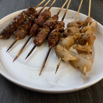 Chuan BBQ - Beef Kebab (5pcs) and Pork Belly (2pcs) - Chinese Near Me - Seattle, Washington Chuan BBQ - Beef Kebab (5pcs) and Pork Belly (2pcs) - Chinese Near Me - Seattle, Washington