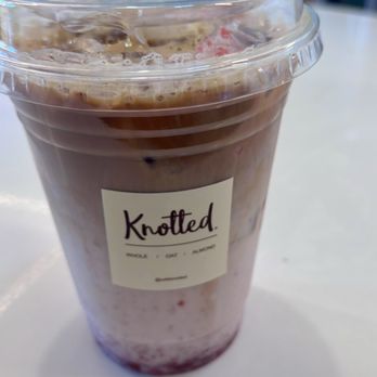 Cafe Knotted Arts District - Strawberry latte with shot of decaf - Donuts Near Me - Los Angeles, California Cafe Knotted Arts District - Strawberry latte with shot of decaf - Donuts Near Me - Los Angeles, California