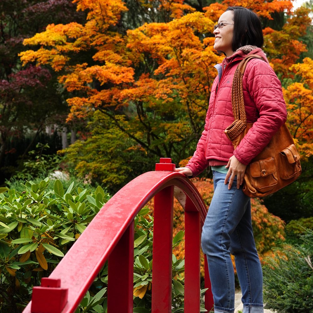 Kubota Garden - Here I am on one of the red bridges. See that big smile on my face? This place is magical. - Botanical Gardens Near Me - Seattle, Washington Kubota Garden - Here I am on one of the red bridges. See that big smile on my face? This place is magical. - Botanical Gardens Near Me - Seattle, Washington