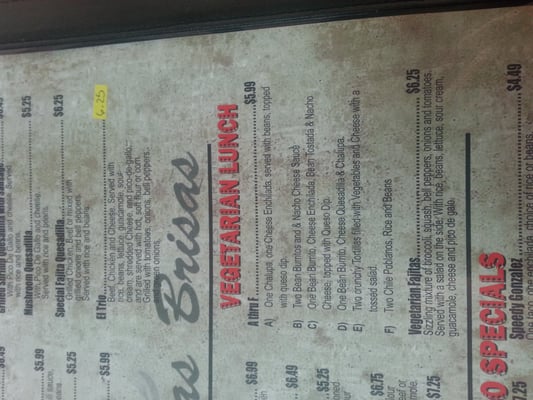 Menu photo 2 Las Brisas Scott City, MO