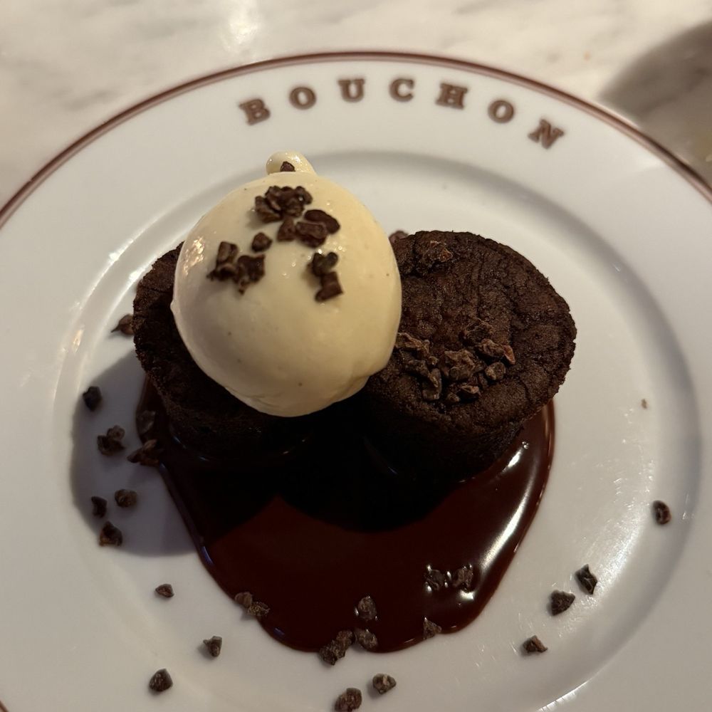 Bouchon Bistro - Brownie with vanilla ice cream - French Near Me - Coral Gables, Florida