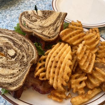 Belgian Waffle Works - BLT & waffle fries - Burgers Near Me - Lake Arrowhead, California Belgian Waffle Works - BLT & waffle fries - Burgers Near Me - Lake Arrowhead, California