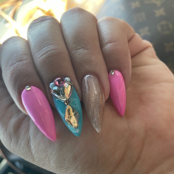 Garden Nails - My latest set - Nail Salons Near Me - Kapolei, Hawaii
