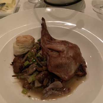 Fat Canary - Rabbit app. Was very nicely marinated, plus the mushrooms definitely gave this dish a great compliment. - New American Near Me - Williamsburg, Virginia