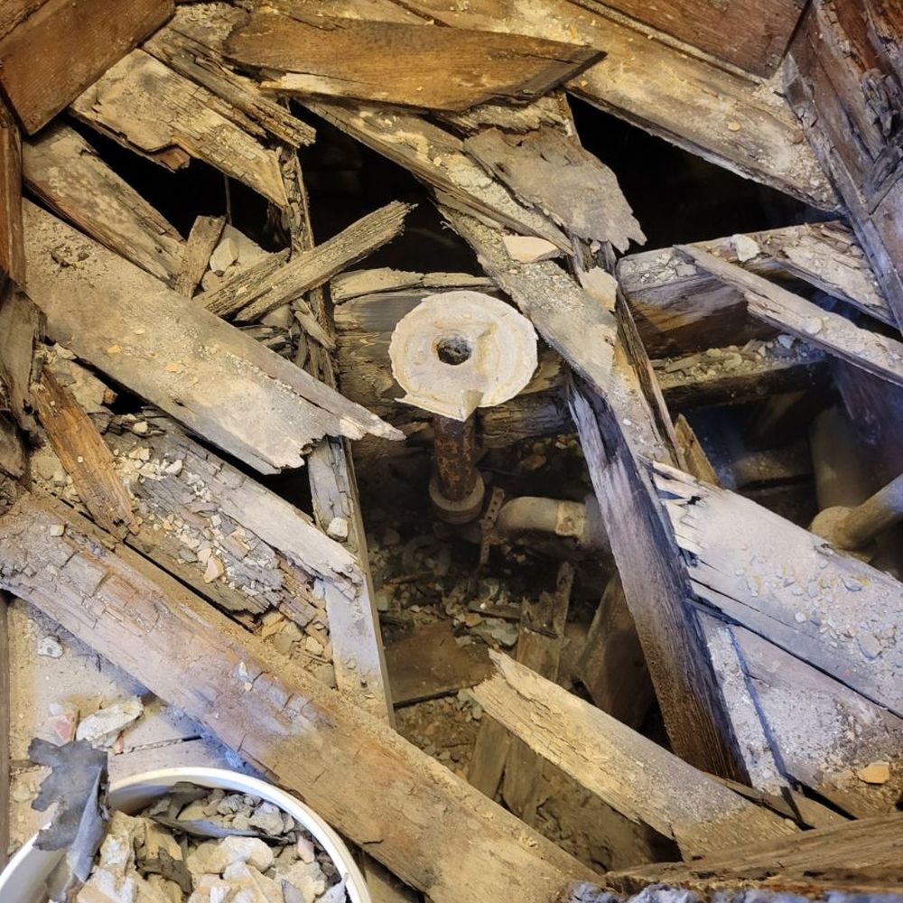 We Remodel & Build - Water damage underneath shower - General Contractors Near Me - San Jose, California We Remodel & Build - Water damage underneath shower - General Contractors Near Me - San Jose, California