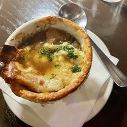 Trancas Steakhouse - Cup of French Onion Soup $7 (secret menu! They only put the $14 bowl on the menu)
