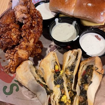 Chili's - Triple Dipper: honey chipotle crispers, big mouth bites, southwest egg rolls - American Near Me - Yorba Linda, California Chili's - Triple Dipper: honey chipotle crispers, big mouth bites, southwest egg rolls - American Near Me - Yorba Linda, California