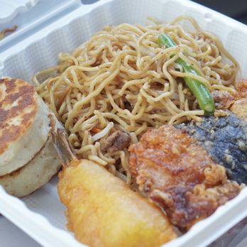 Fukuya - Chow Mein / Potato hash / Shrimp Tempura / Nori wrapped chicken *6/10/23 - Japanese Near Me - Honolulu, Hawaii