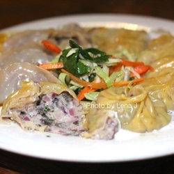 Cafe Tibet - Vegan Restaurant - Inside of Sho-ko Momo - vegetarian momos with potatoes, carrots, cabbage, and cheese
