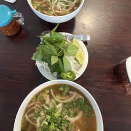 Rare Round Eye Steak, Flank, & Beef Brisket Pho (Pho Tai Nam Gau)
