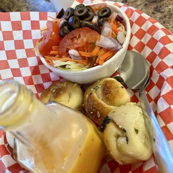 Argentos Pizza - Side of Salad Garlic Knots - Pizza Near Me - Buckeye, Arizona