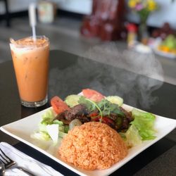 Pho Luc Lac - Shaken Beef with Red Rice (Bo Luc Lac)