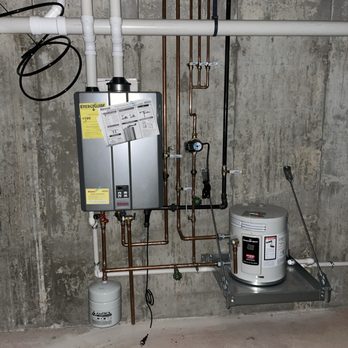 Pro-Tech Tankless Solutions - Rinnai tankless water heater installation with (3$ dedicated return lines to electric storage heater, recirculation pump, and timer. - Water Heater Installation/Repair Near Me Pro-Tech Tankless Solutions - Rinnai tankless water heater installation with (3$ dedicated return lines to electric storage heater, recirculation pump, and timer. - Water Heater Installation/Repair Near Me