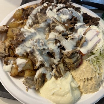Boustan - Mixed shawarma plate with chicken and beef - Middle Eastern Near Me - Montreal, Quebec
