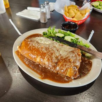 Fello’s Mexican Restaurant - Wet Pastor Burrito. - Mexican Near Me - Manteca, California