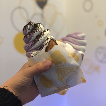 Somisomi - Milk and ube swirl in Nutella cone - Ice Cream & Frozen Yogurt Near Me - Irvine, California Somisomi - Milk and ube swirl in Nutella cone - Ice Cream & Frozen Yogurt Near Me - Irvine, California