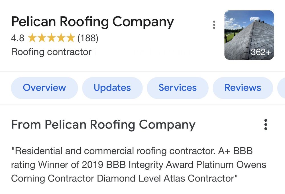 Slide of Pelican Roofing Company