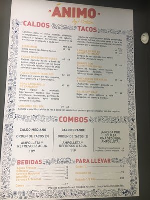Menu photo 2 Caldos Ánimo Ciudad de México, DIF