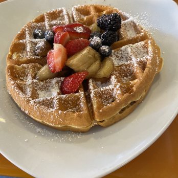 The Executive Diner - Belgium Waffle with Berries and Bananas - Diners Near Me - Alexandria, Virginia The Executive Diner - Belgium Waffle with Berries and Bananas - Diners Near Me - Alexandria, Virginia