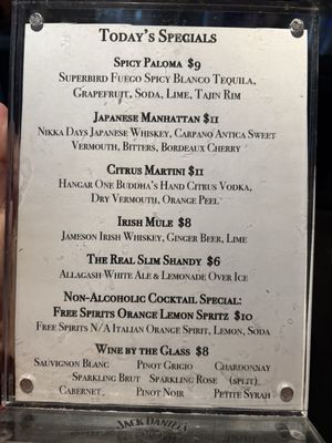 Menu photo 1 Heart and Dagger Saloon Oakland, CA