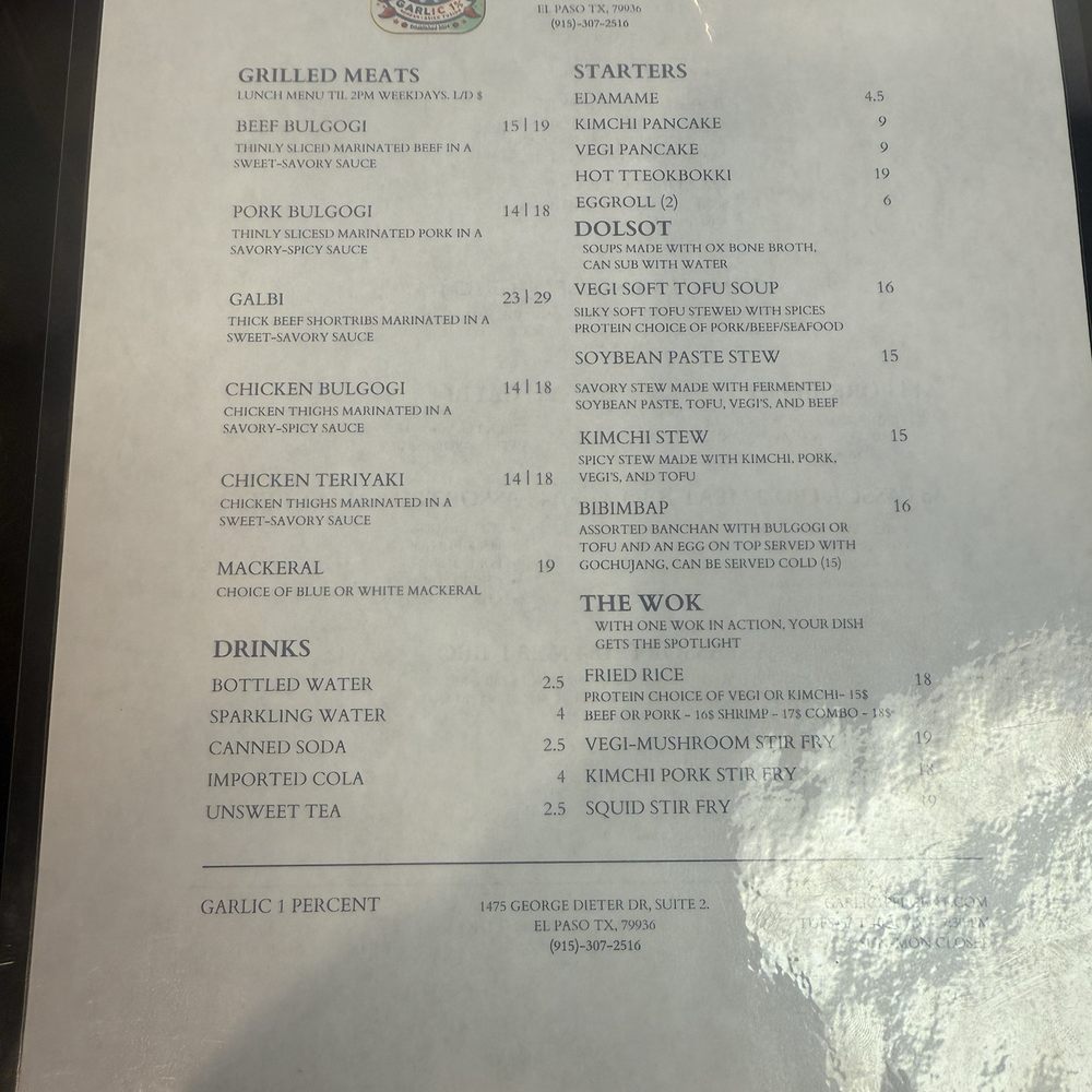Menu we had family Pork Belly Menu we had family Pork Belly